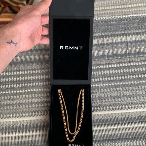 Rgmt company double chain, gold brand new, haven’t worn - Picture 2 of 3